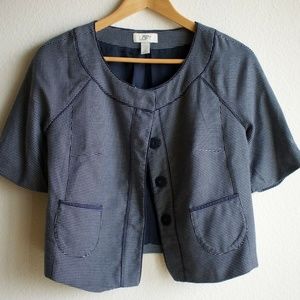 Ann Taylor LOFT Plaid Blazer Cape Petite Size 4